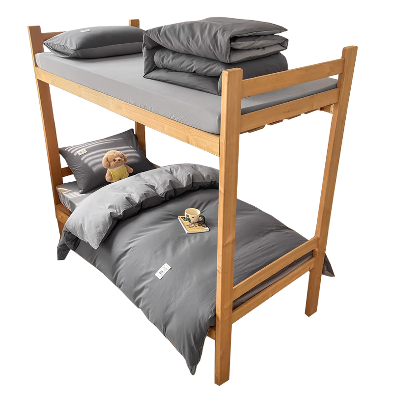 Wuyinliangpin Class A Student Dormitory Bedding Set, Three-Piece Pure Cotton Set for Single Bed, Includes Bed Sheet And Duvet Cover, 150*200cm