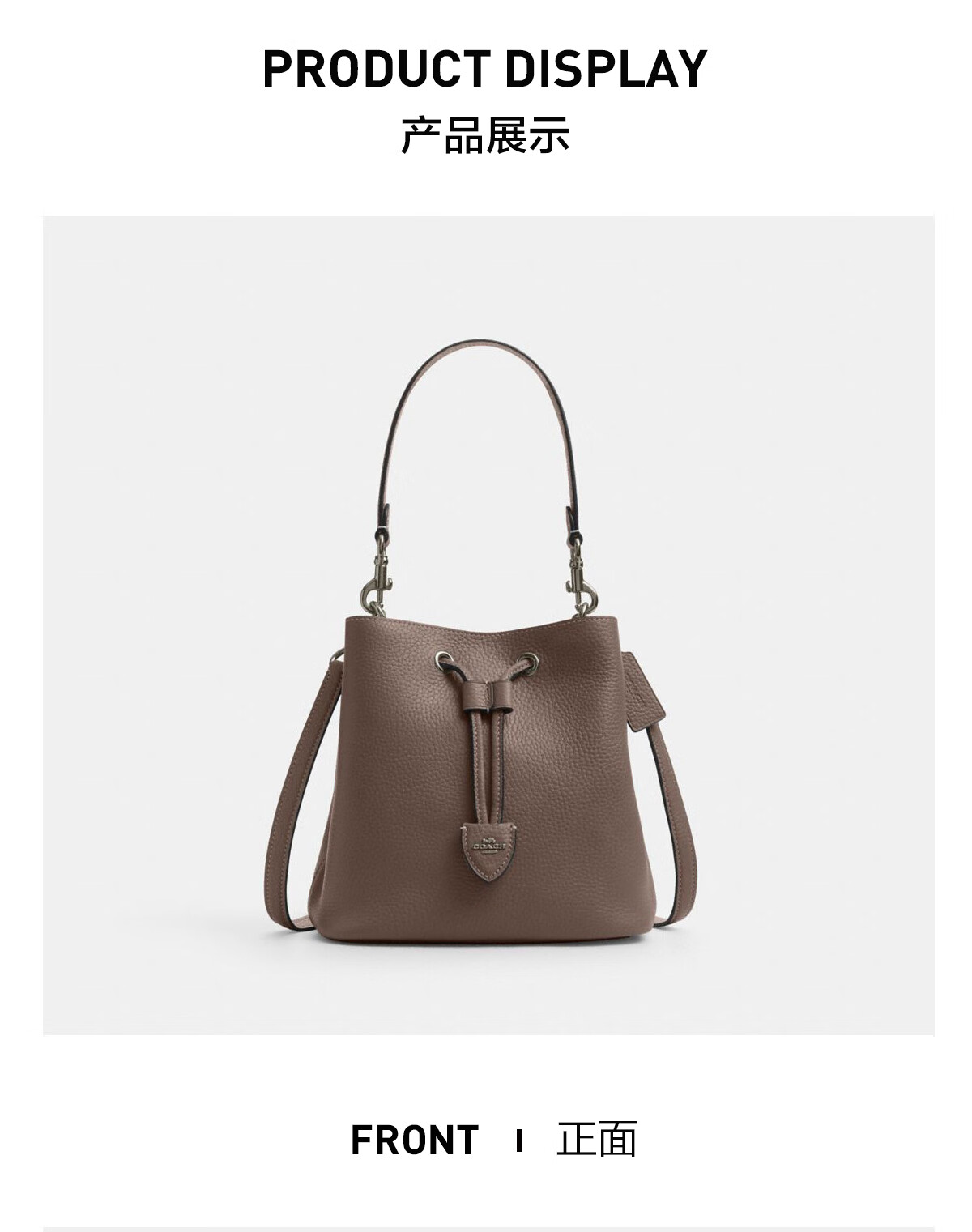 COACH Women's Luxury ROWAN Medium Leather Shoulder Bucket Bag CBH06 Gift 4
