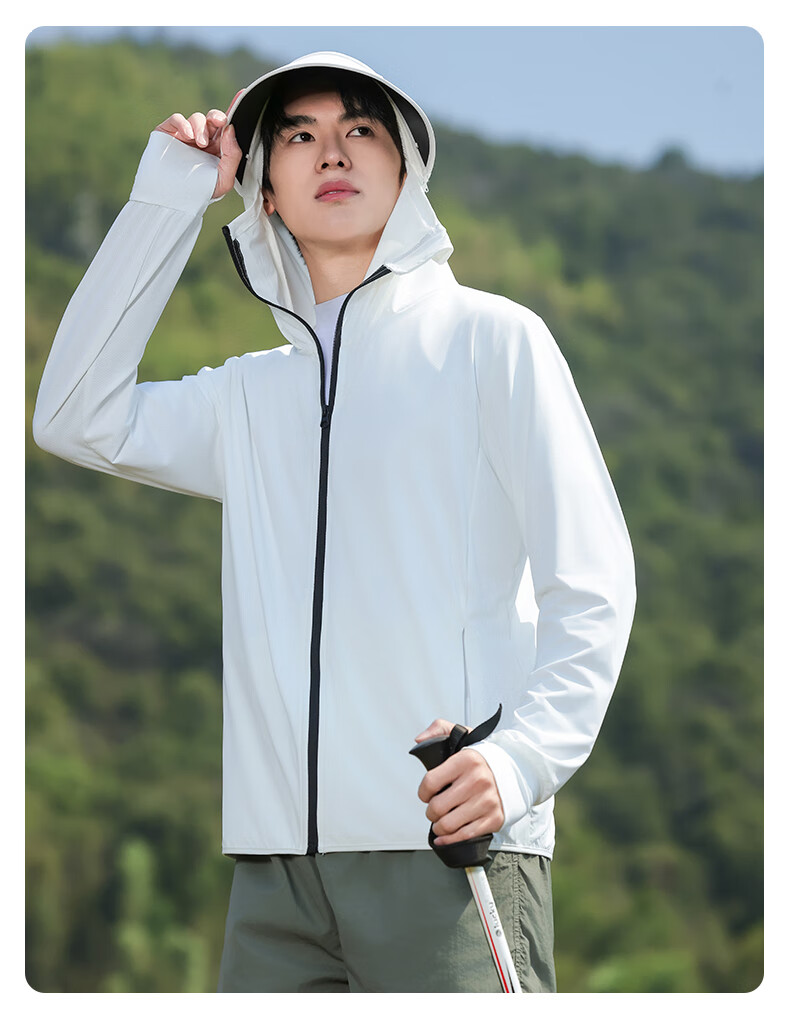 Combo Men's Ice Silk Summer UV Protection Ultra-Thin Breathable Cycling Outdoor Sun Protection Jacket Women's Fishing Coat 42