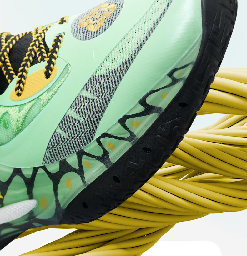 Zhunzhe AR2 Second Generation Durable Shock-Absorbing Basketball Shoes Men Light Mint Green/Sunflower Yellow/Zhunzhe Black Size 48.5 8