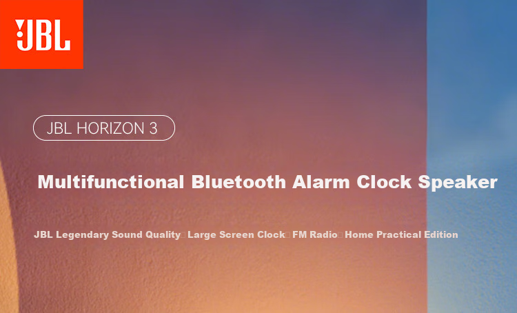 JBL HORIZON 3 Bluetooth Alarm Clock Speaker, Home Bedroom Audio System, Ambient Night Light, FM Radio Tuning, Gift Recommendation, Black 1