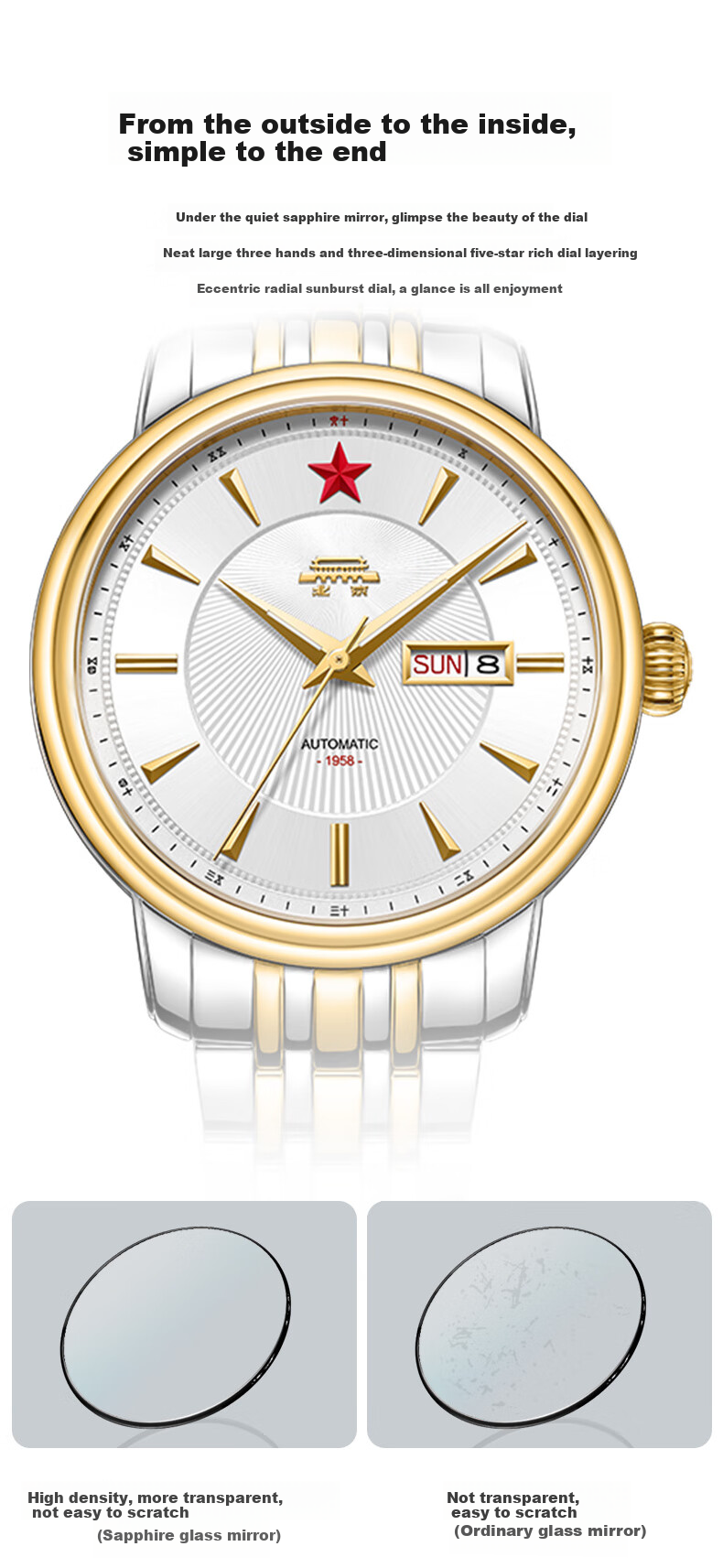 Beijing Watch, Men's Fully Automatic Mechanical Watch, Twelve Zodiac Signs, Hongxing National Watch, Birthday Gift for Me 7