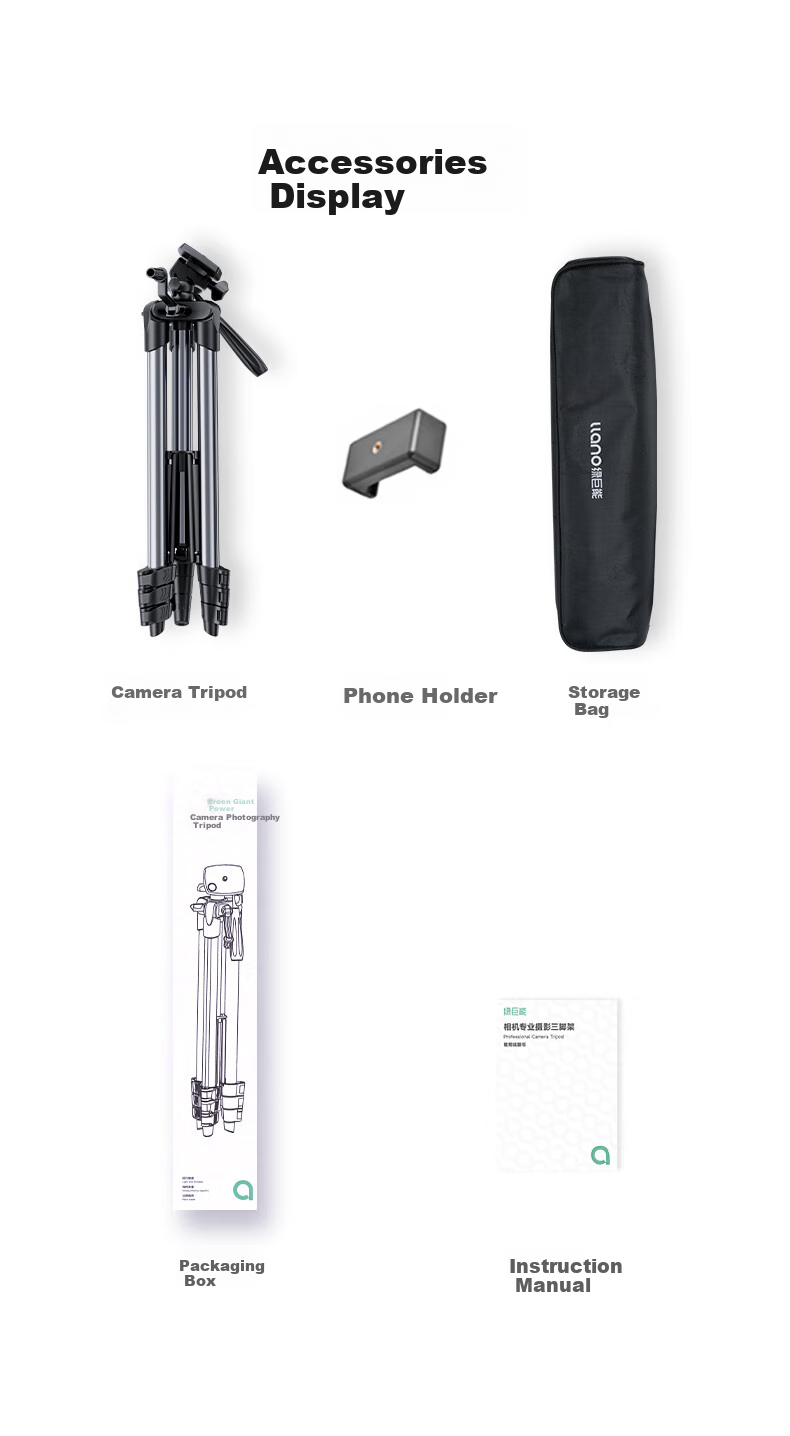 Llano Camera Tripod, DSLR And Smartphone Professional Photography Portable Stand, Mirrorless Camera Tripod Head, Live Streaming And Video Recording Professional Anti-Shake Suitable for Canon And Sony Cameras 8