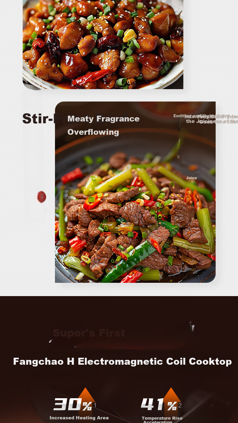 SUPOR Home Smart Cooking Robot Cook5 IH 2000W High Heat Low Oil Smoke Hot Water Self-Cleaning Cooking Machine Ultra Electric Wok C30HS12 9