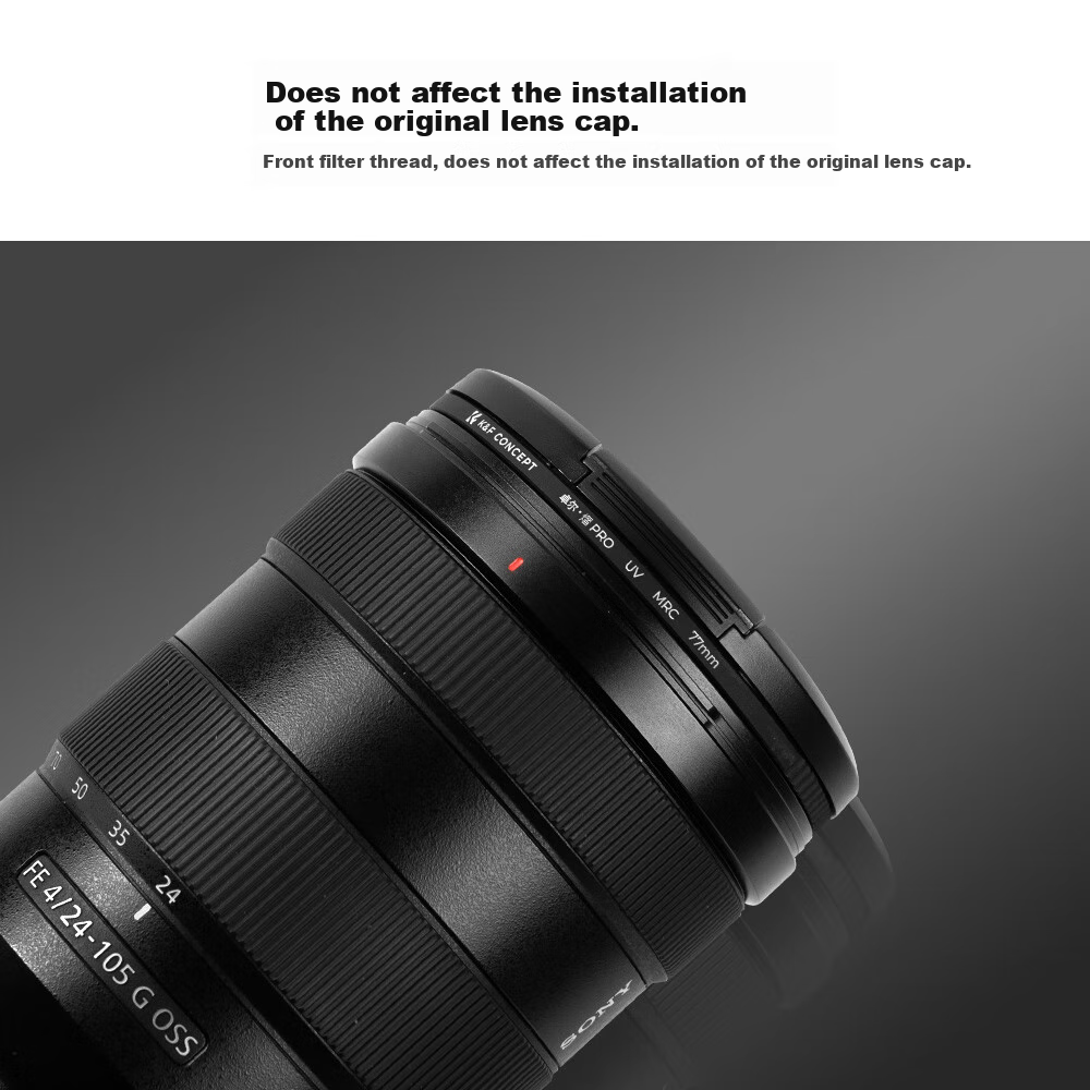 UV-фильтр Zhuoer Pro Series MRC, ультрачистое покрытие, 99.6% светопропускание, для зеркальных и беззеркальных камер Canon, Fuji, Sony
