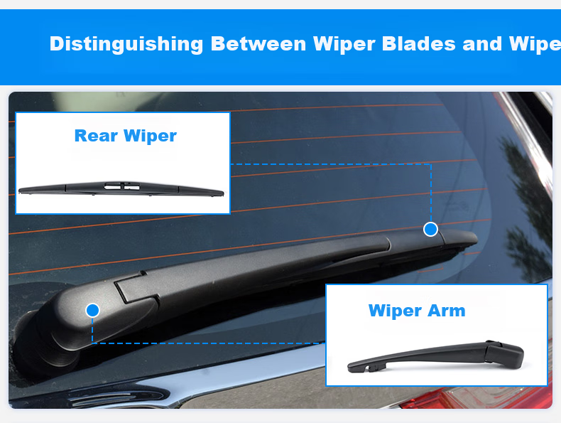 Meisim Rear Wiper Blade for CRV 07-11, Forester 04-24, Fit 03-20, Specialized Rear Window Wiper Blade, 1 Piece 2
