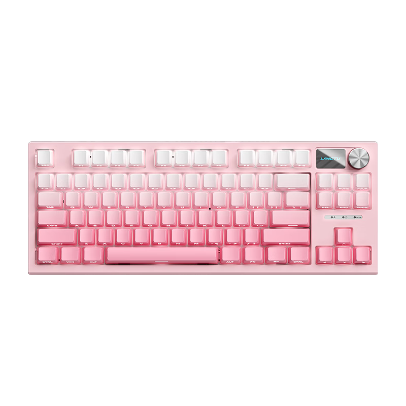 Langtu LT84 Wired Mechanical Keyboard Gaming E-sports Computer Office Tablet Keyboard 84 Keys Hot-Swappable Switches White Ice Blue Light Gradient White Pink Xiangyun Switch