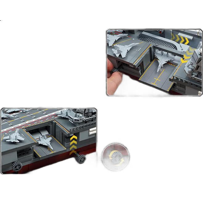 Конструктор ENLIGHTEN Shandong Aircraft Carrier Building Block Military Model Assembly Toy, подарок на день рождения и Новый год для мальчиков, Shandong Ship