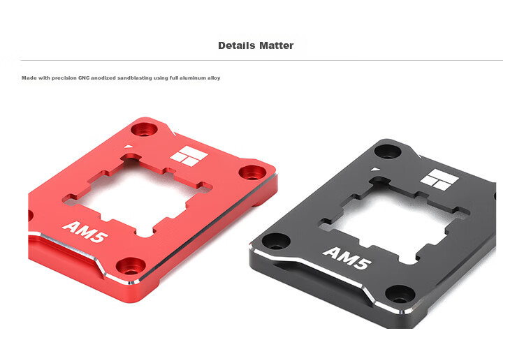 Thermalright AMD-AM5 Secure Frame RED CPU Safety Fixing Frame, All-Aluminum Alloy + Insulation Pad, Cooling Accessories, AMD-ASF RED 6