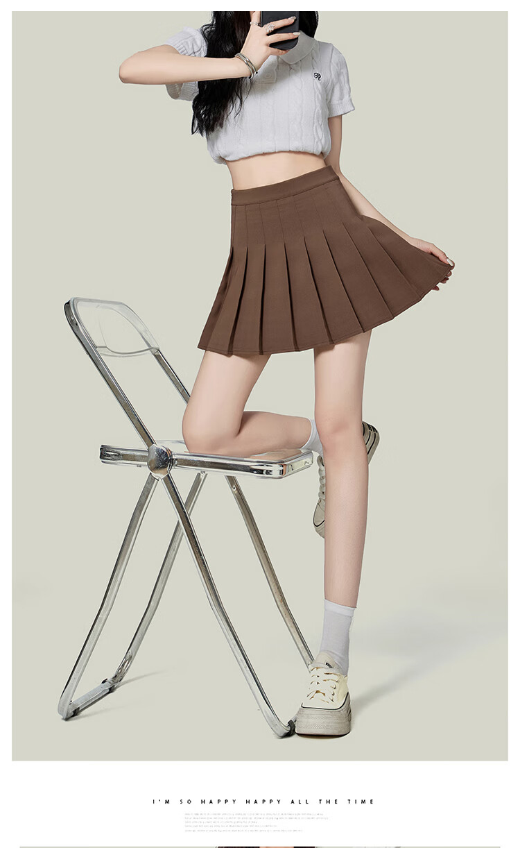 Ziyu Style Pleated Skirt for Women Petite High Waist Slimming Anti-Exposure Blazer Mini Skirt 2026 New Summer Bodycon Half Skirt 22