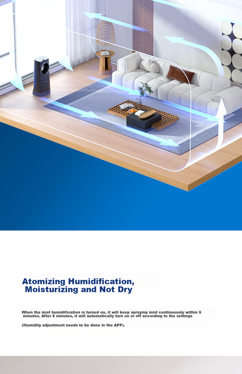 PHILIPS Air Cooler, Powerful Cooling Fan, Home Use Cold Air Machine, Dual-Purpose Heating And Cooling All-In Water-Cooled Bladeless Electric Fan, Circulating Fan, Dual-Use Heater, Warm Air Machine ACR4248X 2