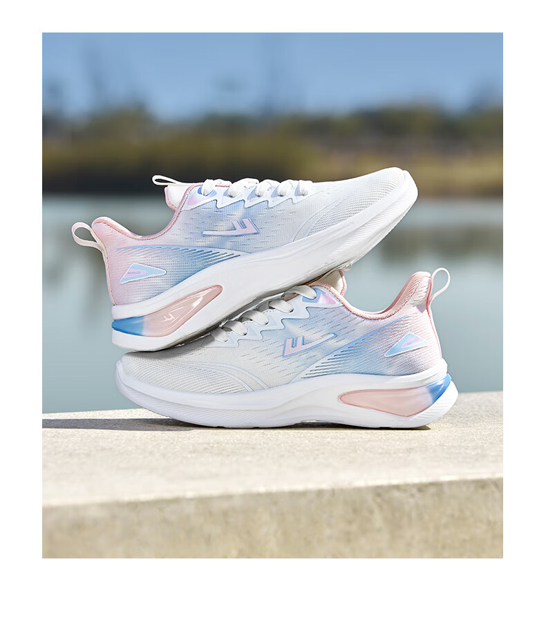 Warrior Official Women's Sports Shoes Spring Summer New Thick Sole Casual Shoes 1611 White Blue Pink Size 38 24