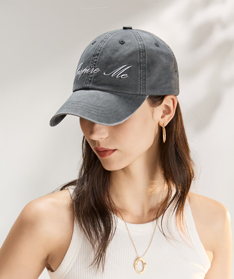 ELLE Baseball Cap for Women, All-Season Sun Protection Hat, Large Circumference High Crown Visibly Small Brim Cap for Men, Gift 32