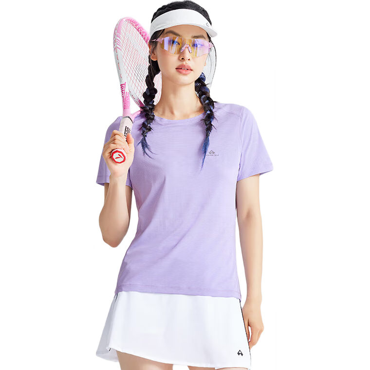 Toread Women's Summer Outdoor Sports Quick-Dry Breathable Slim Fit Short Sleeve T-Shirt
