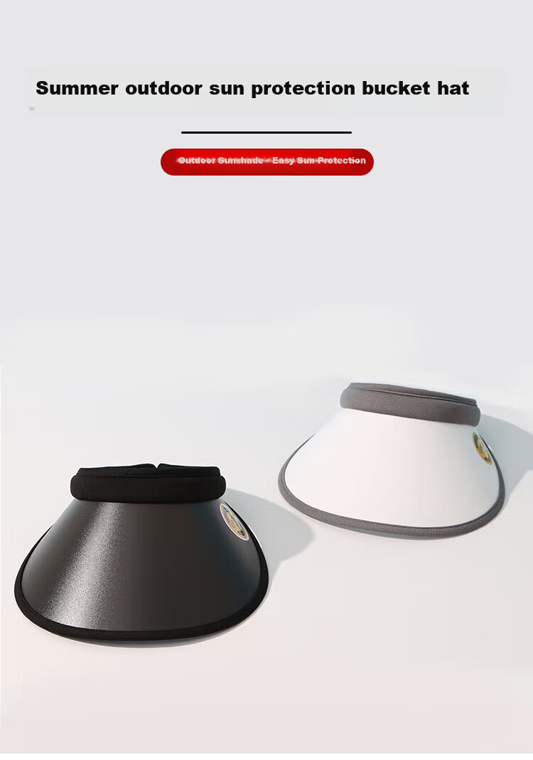 GLO-STORY Sun Hat for Women, Rollable Storage, Face Protection, Visorless Outdoor Cycling Sun Hat WMZ124017 1
