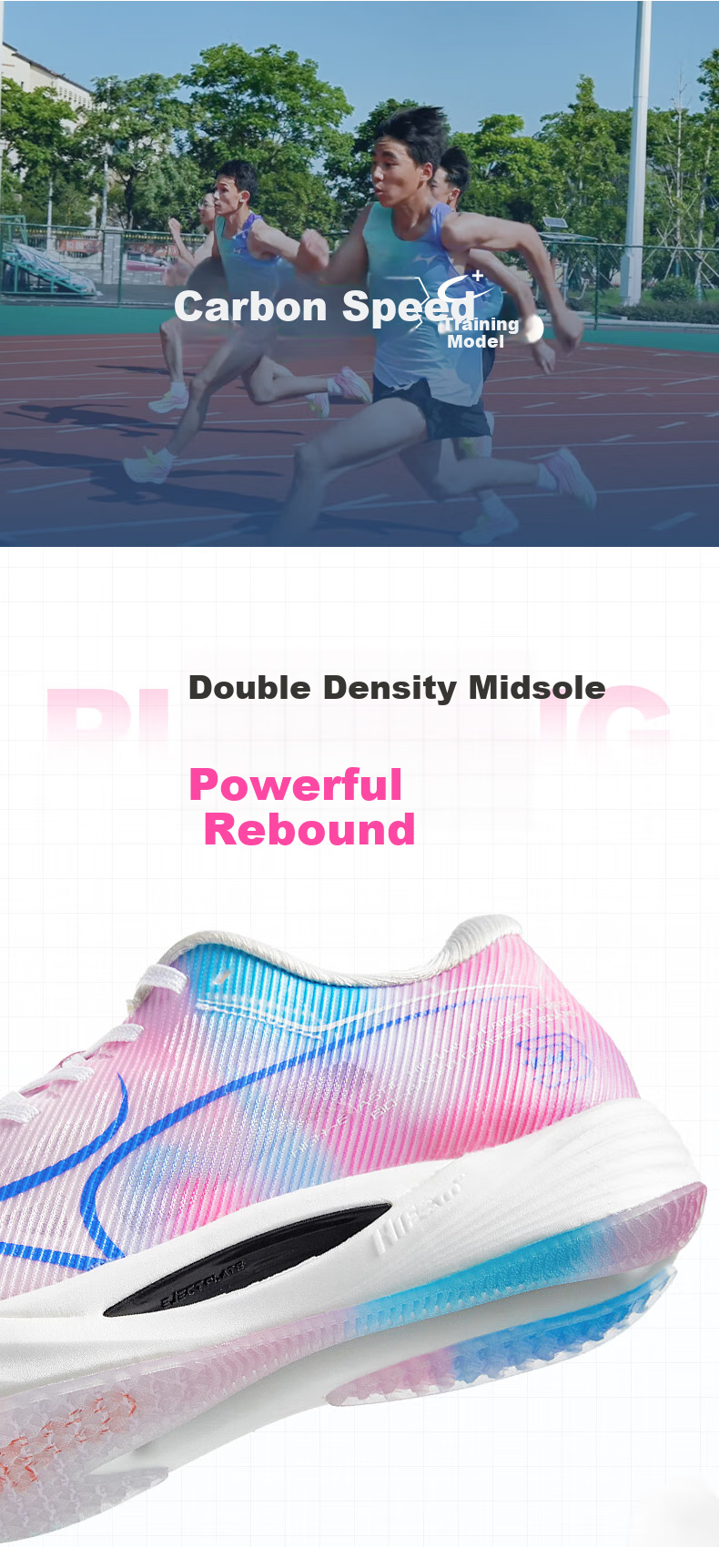 HEALTH KM3C+ Running Shoes for Men And Women Students, Lightweight Shock-Absorbing Professional Physical Test Training Sports Shoes Yellow Pink Size 37 7