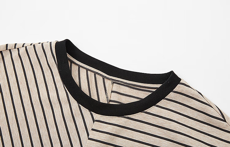 Dme [Skin-friendly Cloud Oxygen Cotton] Summer Color-block Crew Neck Side Tie Waist Cover Sleeve Striped Knit Women's Dress 3