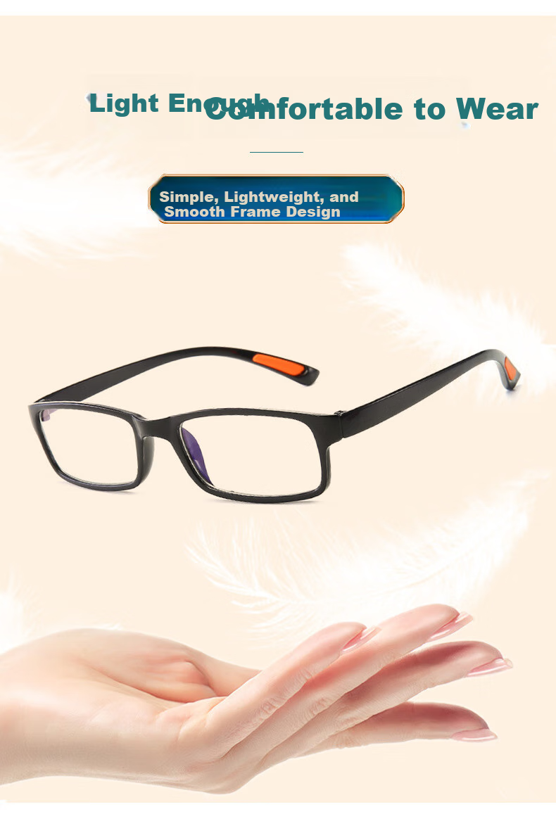 DRATRA HD Blue Light Blocking Reading Glasses Adjustable Prescription Comfortable Stylish Lightweight for Middle-aged and Elderly 2