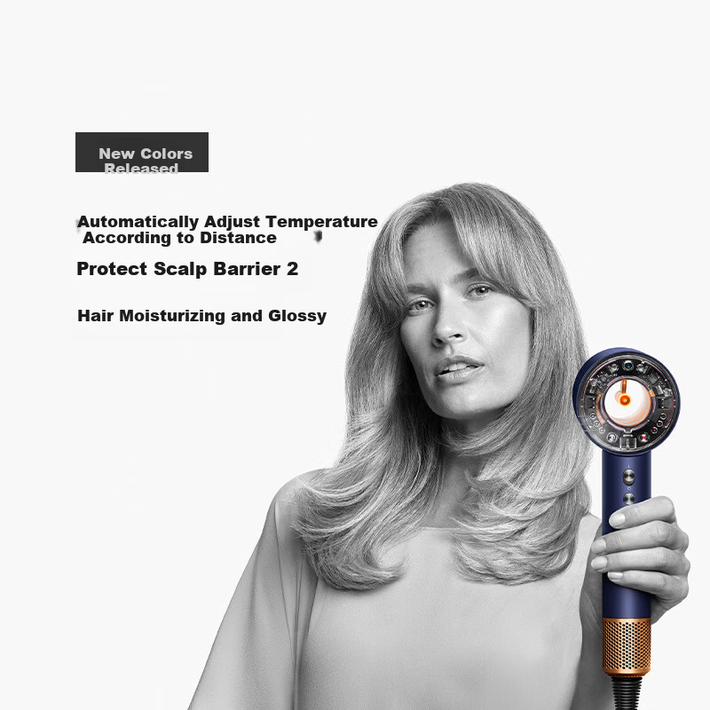 DYSON HD16 Smart Hair Dryer, Supersonic Electric Blower, Negative Ion, Quick-Drying Hair Care, Multiple Nozzles, Home Use, Navy Blue Copper, Recommended