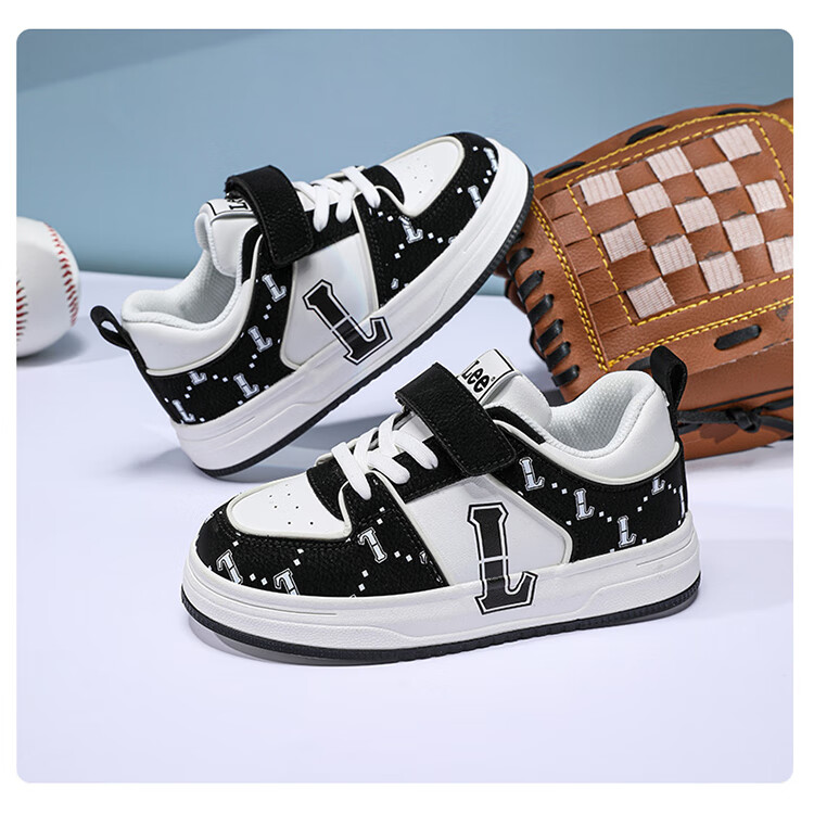 LEE KIDS Children's Shoes, Autumn Casual Sneakers for Boys And Girls, Lightweight Sports Shoes for Older Kids, Beige Blue, Size 34 19