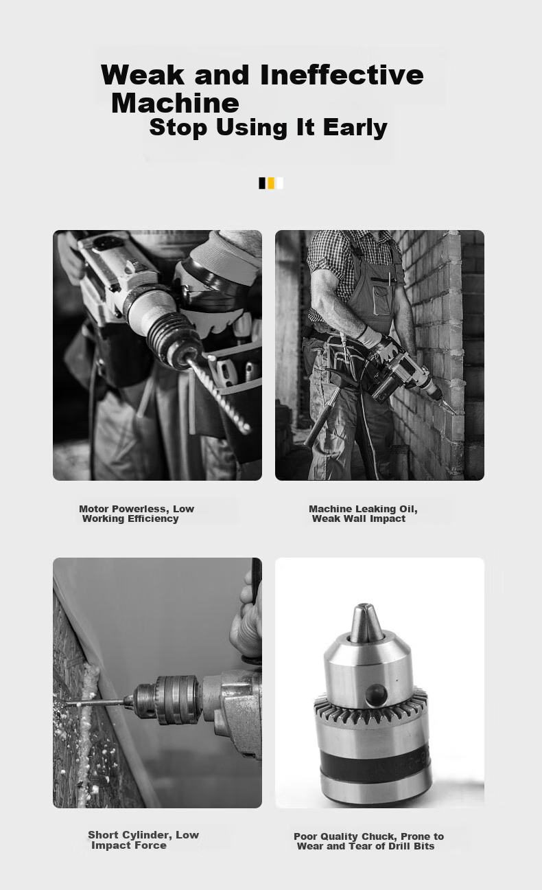 Airuide Safety Clutch Electric Hammer And Pick, Dual-Purpose Impact Drill, High-Power Electric Drill, Industrial Concrete Drilling Electric Tool 5