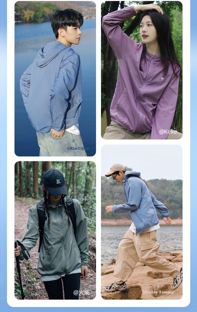 CAMEL Men's Ice Silk Sun Protection Clothing UPF50+, Outdoor Breathable Couple Skin Coat Sun Protection Jacket M13BA6V073F 4