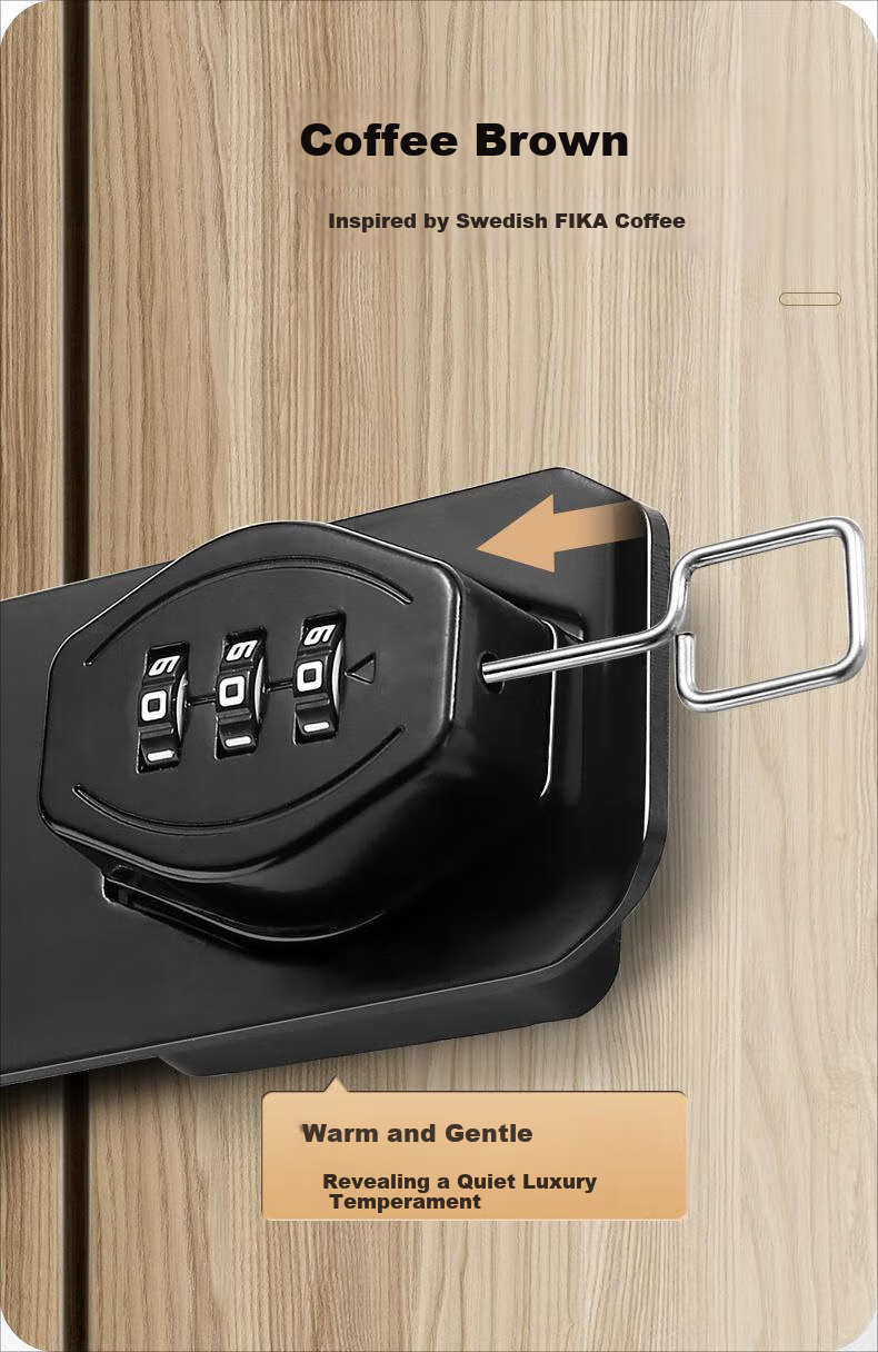 Cuntiandaofu Cabinet Door Lock, Password Lock, No Drilling Required, Drawer Lock, Cabinet Lock, Refrigerator Lock, Double-Opening File Cabinet Latch Lock 5