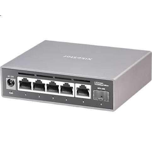Сетевой управляемый коммутатор Xike SKS3200-5E1X, 5 портов 2.5G Ethernet + 1 порт 10G SFP+, алюминиевый корпус, без PoE