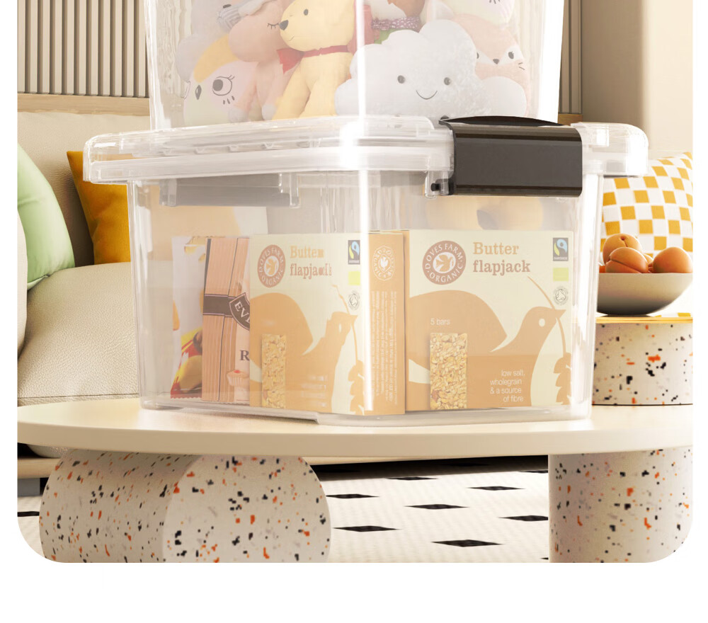 Cetomo Transparent Large Storage Box with Handle 17L 33.5x24.5x20.5cm 1 Piece 8