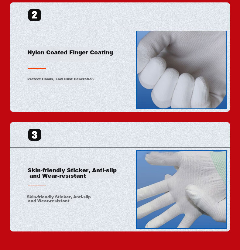 Caiyile Nylon PU Coated Palm Gloves, Non-Slip And Wear-Resistant Work Gloves, Gray, Size L, 10 Pairs/pack, 03043 6