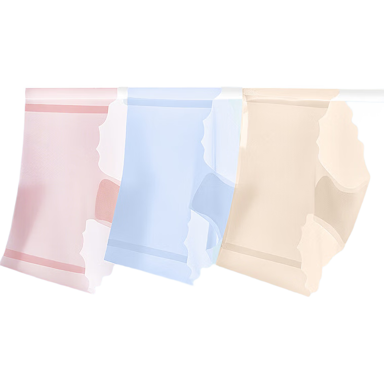 Briars Disposable Women's Underwear [Sterile Ice Silk Cool Sensation] Large Size Travel Postpartum No-Wash 3-Pack