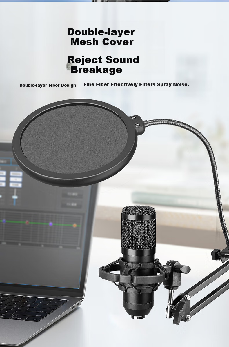 Depusheng A6 Microphone Stand Arm, Live Streaming Microphone Stand, Karaoke Recording Voiceover Live Streaming Host Condenser Microphone Anti-Spray Shockproof Stand, Desktop Universal Folding Stand, Thickened And Reinforced Professional 4