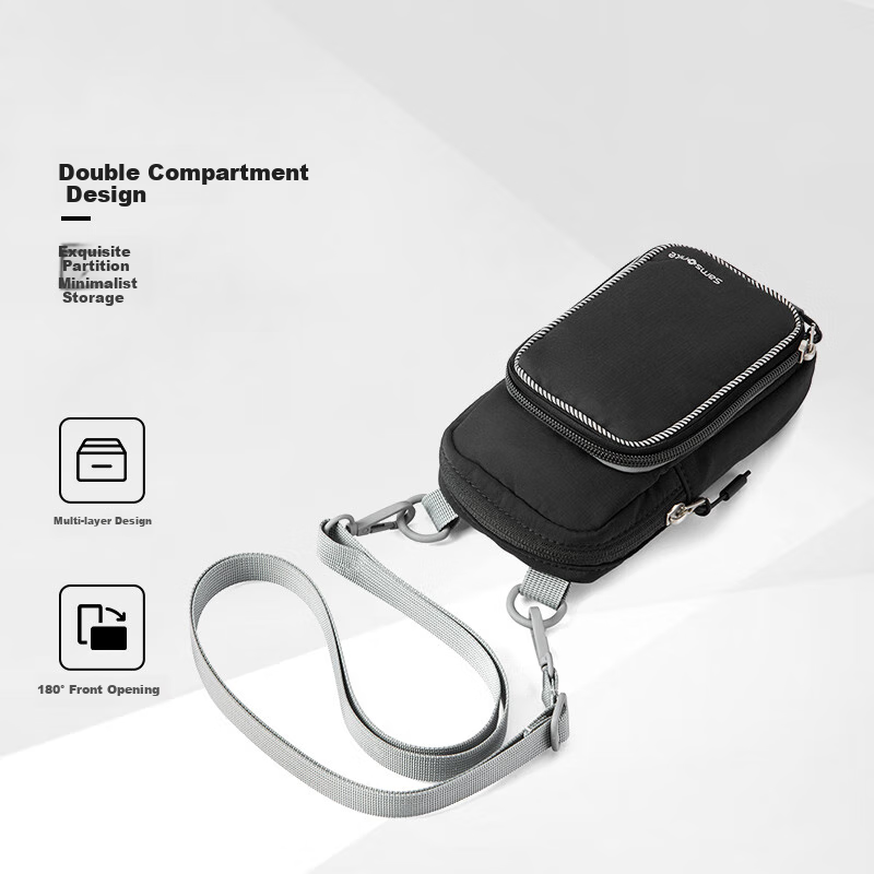 Xinxiuli Shoulder Crossbody Bag, Handbag, Backpack, Travel Bag, Multifunctional Large Capacity, Black