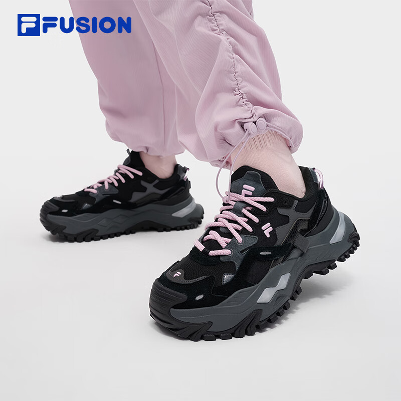 FILA FUSION Candy Milk Tea Thick Sole Platform Dad Shoes Autumn Women's Casual Sports Shoes