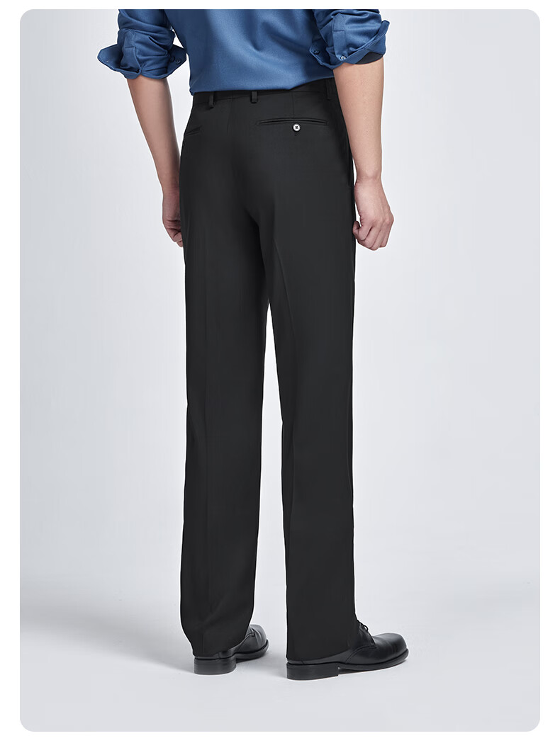 Goldlion Thickened Autumn Winter Men's Straight Business Dress Pants Navy Blue 33 14