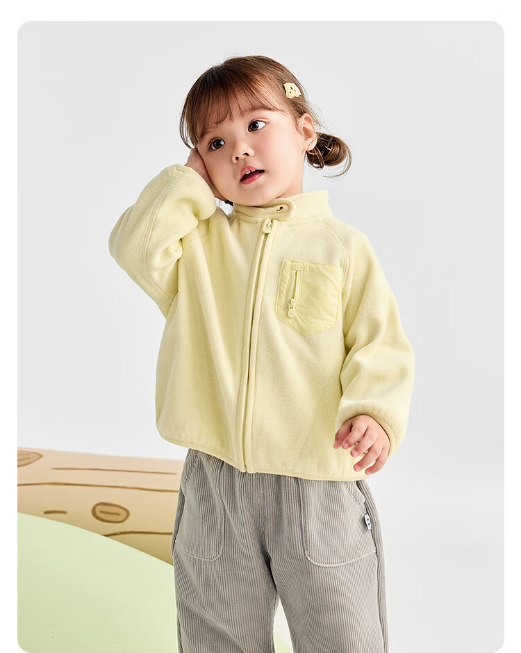 BALABALA Kids' Wear Baby Coat Boys and Girls Fleece Lined Inner Wear 2025 Autumn Winter【Same Style as in Stores】201425105202 13