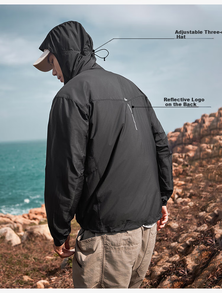 Pioneer Camp Turtle Sun Protection Jacket for Men, Summer Lightweight Sun-Protective Clothing, Outdoor Water-Repellent UV-Resistant Skin Coat, Loose-Fitting Outerwear 4