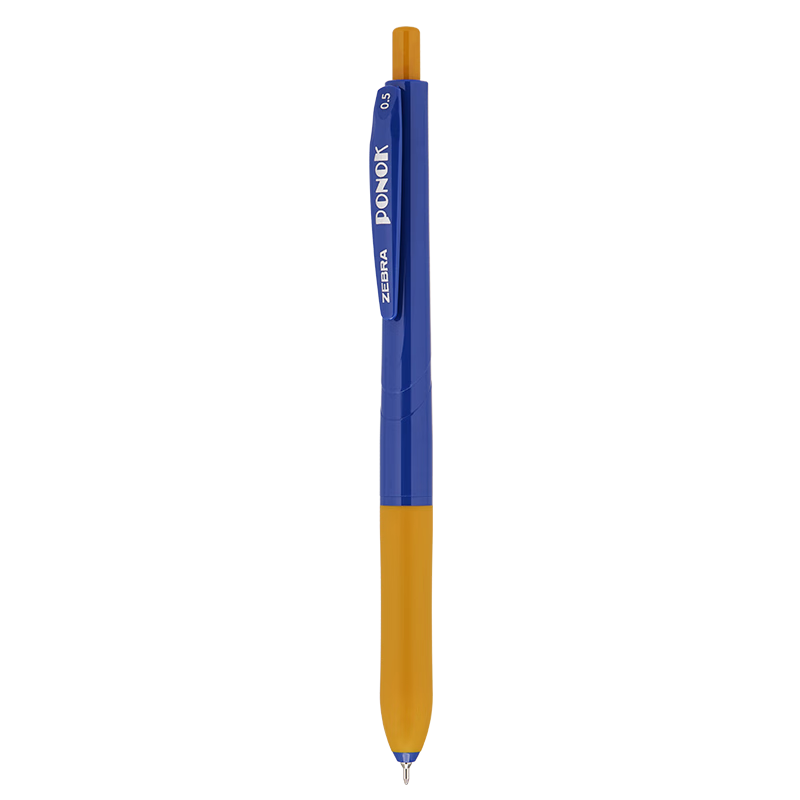 ZEBRA JJ9 Ballpoint Pen 0.5mm Needle Tip Slim Barrel High-Quality Student Exam Pen Blue Orange Black Single Pack