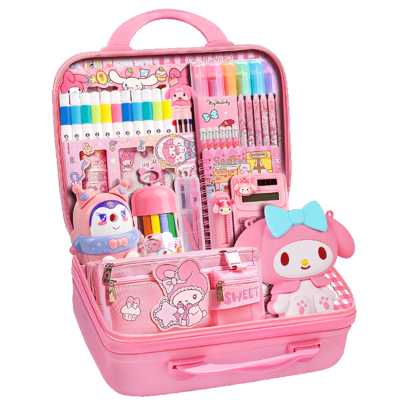 Starry Bubble Galaxy My Melody Girl Birthday Gift 7-9-12 Years Electric Stationery Gift Box Set Girls Children's Day Present