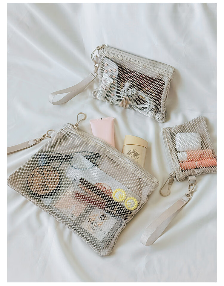 Banzheni Travel Toiletry Organizer Cosmetic Bag, Large Capacity Handheld Portable Double Zipper Compartmentalized Small Item Bag for Men And Women Luggage 5