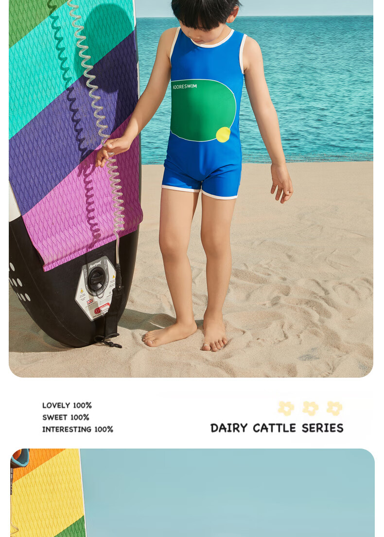 Adoreswim Boys' One-Piece Swimsuit, Sun Protection Swim Trunks, Children's Swimwear, 2024 New Style, Boys' Set, Toddler Quick-Dry 8