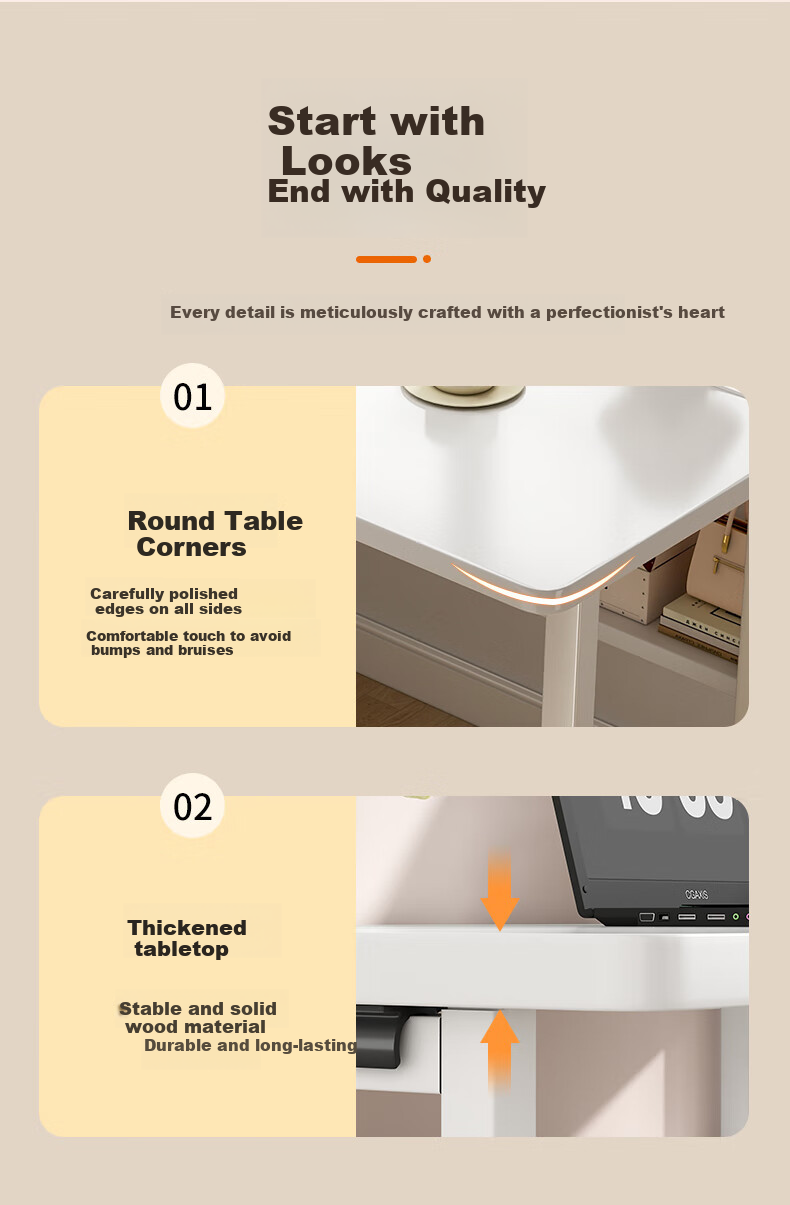 Jingzhihongwei Folding Computer Desk, Bedroom Home Desktop, Student Writing Desk, Simple Modern Writing Table, Mobile Work Office Desk 12