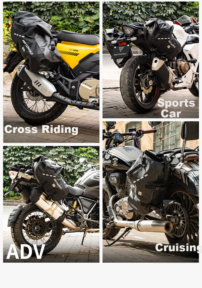 MOTOWOLF Motorcycle Rear Seat Bag, Rider Riding Bag, Waterproof Bag, Wear-Resistant Tail Bag, Hanging Bag, Motorcycle Equipment Side Bag 8
