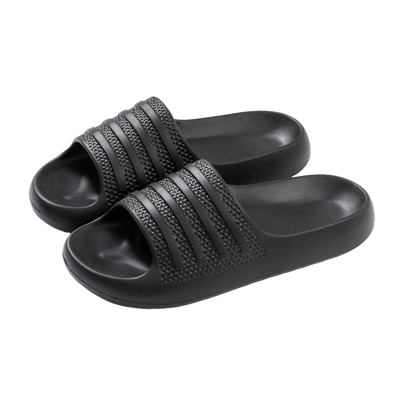 One's Member Antibacterial Non-Slip Fashionable Soft Elastic Thick-Soled Casual Indoor/outdoor Slippers, Night Black, Size 40-41