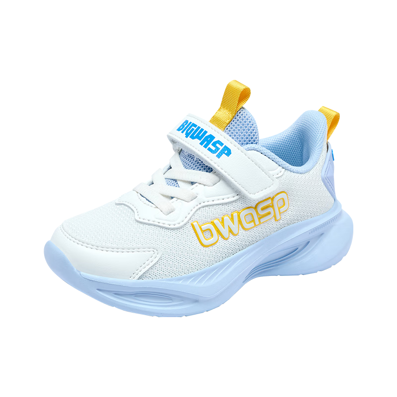 Bumblebee Kids Shoes 2026 Spring Boys Sports Shoes Girls Running Shoes D112531683 White Orange Yellow Size 33