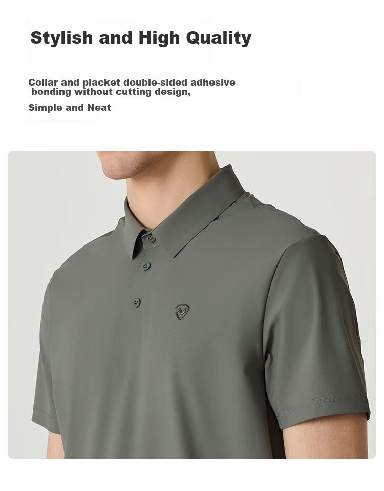 NORTHLAND Men's Collared Short Sleeve T-Shirt, Outdoor Sun Protection, Skin-Friendly, Breathable, Simple And Comfortable Business Polo Shirt 2