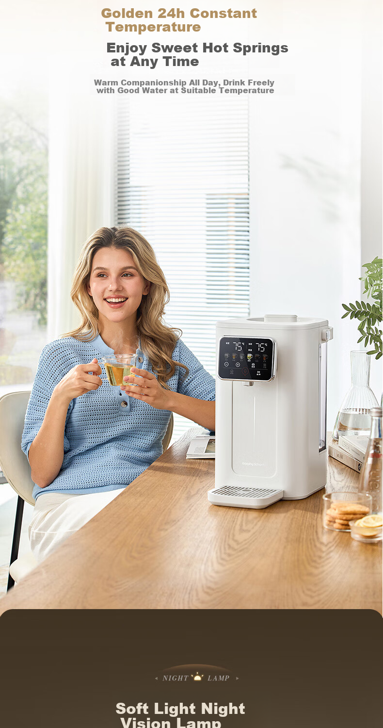 Morphyrichards Electric Kettle, Household Countertop 3L Water Boiler, Temperature Control All-In Automatic Kettle, Direct Drinking Water Dispenser with Detachable Tank, Milk Maker MR6073 7