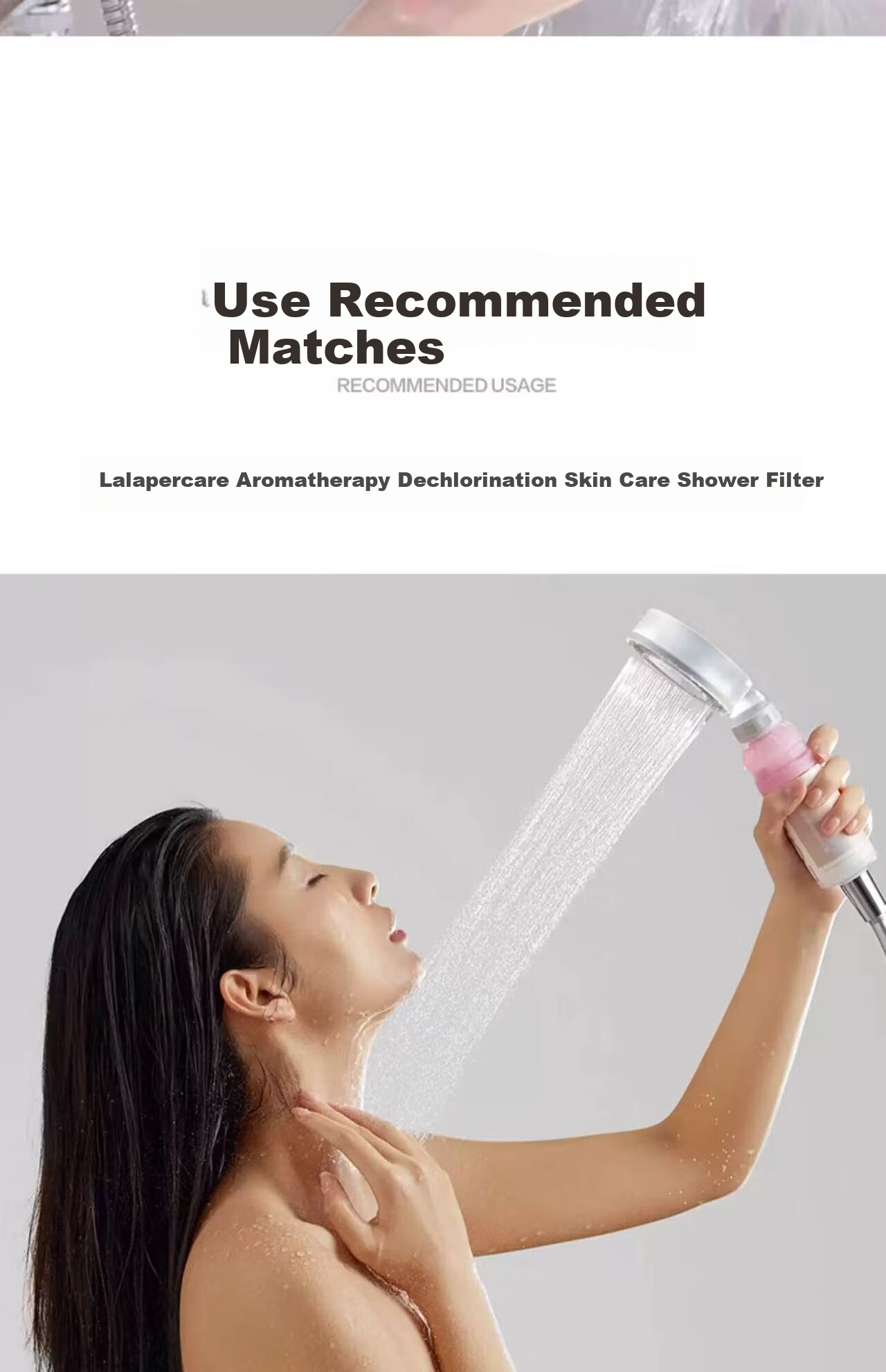 LALAPERCARE Space Ring Pressure-Boosting Shower Head, Handheld Filtered Shower, Bathroom Slim Waist Spiral Water Outlet Shower Head SL-700 6
