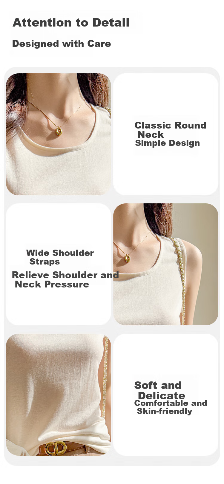 Dushiliren Snowflake Lyocell Camisole Tank Top for Women, All-Season Undershirt, Loose-Fitting Sleeveless T-Shirt, Suitable for Outer Wear, Flattering And Slimming 6