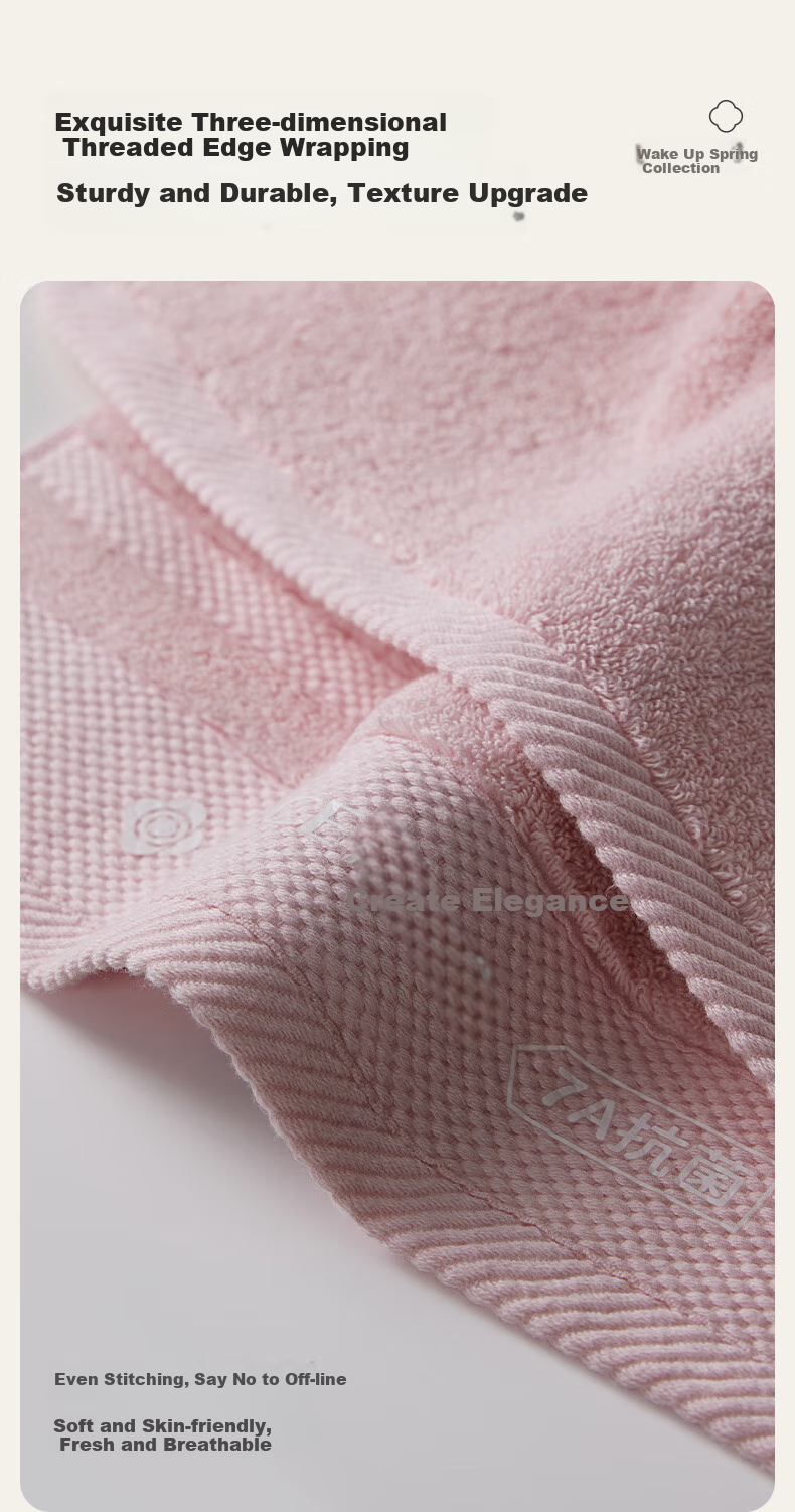 Grace Pure Cotton Towel, 7A Antibacterial, Hotel Thickened, Absorbent, All-Cotton Face Towel, Sports [Single Pack], Chunzhihai 12